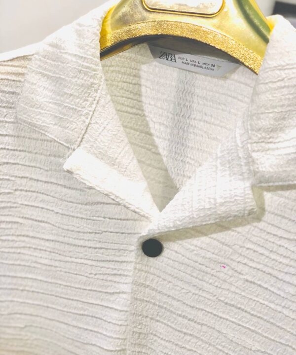 TEXTURED STRIPED POPCORN SHIRT - Image 2